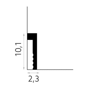 Sockelleiste Basic Matt Weiß 200x10.1x2.3cm