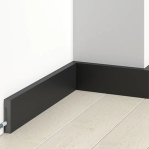 Sockelleiste Basic Matt Schwarz 200x7x1.6cm