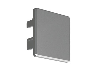 Endkappe GLAZA-DUO silbern ABS