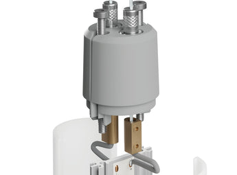 Abdeckung für Stromversorgung JAZ-DUO-W grau ABS Aluminium rostfreier Stahl